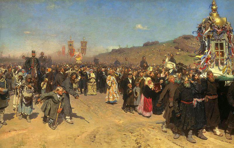 Ilya Repin Easter Procession in the Region of Kursk France oil painting art